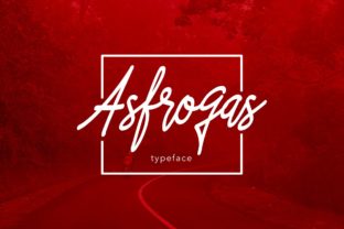 Asfrogas Script Font for Handmade Labels & Printables