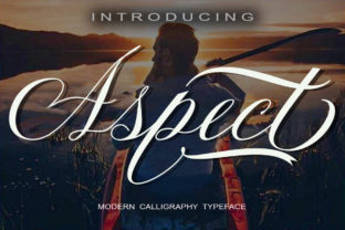 Aspect: A Serious and Bold Script Font for Editorial Design