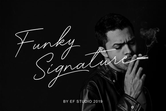 Funky Signature: A Handwritten Script Font with 80s Soul