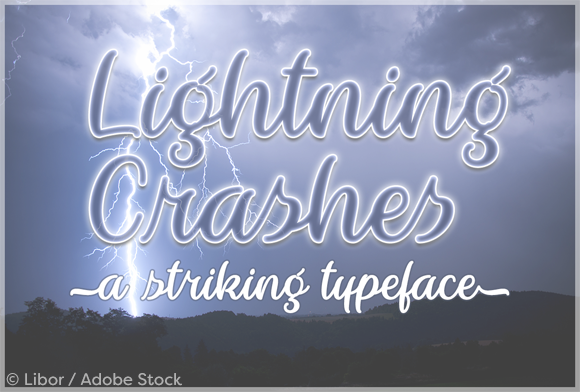 Lightning Crashes Font for Small Business Branding