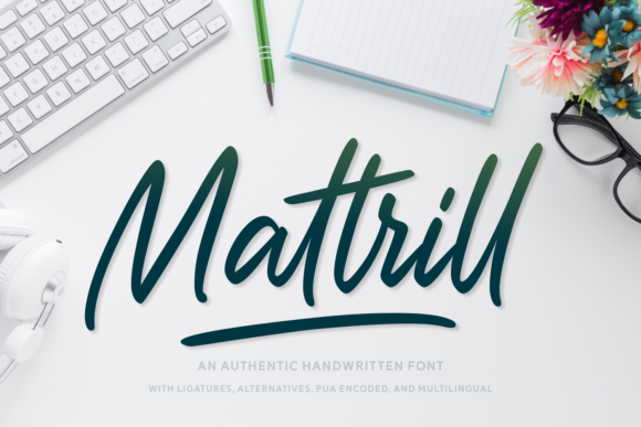 Mattrill: A Cool Script Font for Creative Campaigns