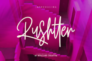 Rushtter Script Handwritten Font for Authentic Editorial Design