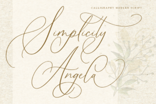 Simplicity Angela Script Handwritten Font for Digital Design