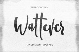 Wattever Script Handwritten Font for Crafters & Sellers