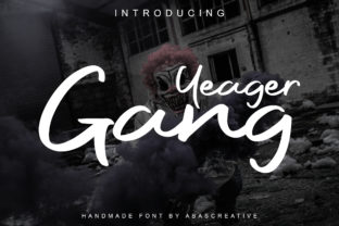 Yeager Gang Font: Bold Script Handwritten Fonts for Campaign Graphics